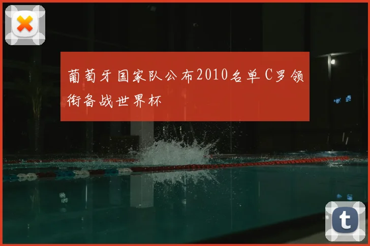 葡萄牙国家队公布2010名单 C罗领衔备战世界杯